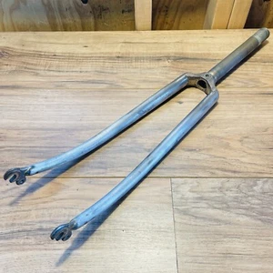 Vintage Tange 700C Road Fork 1-Inch Threaded Wide Crown 193 PAINT REMOVED - Picture 1 of 15