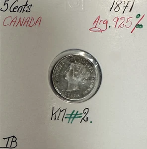 CANADA - 5 CENTS 1871 - Pièce de Monnaie en Argent // Qualité : TB - Picture 1 of 2