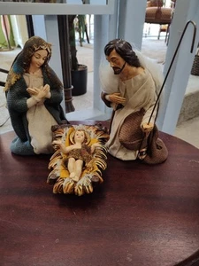 Vintage Kurt Adler 3-teiliges Harz Krippenset - 9 Zoll - Bild 1 von 2