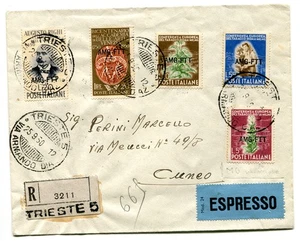 Trieste A - Tabacco su busta Racc. espresso - Foto 1 di 1