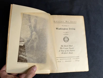 The Works of Washington Irving Illustrated Hardcover Book - 1st Edition Notes Foto 1 de 4