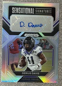 2023 Prizm Draft Picks Sensational Signatures Silver Derius Davis Rookie Auto RC - Bild 1 von 2