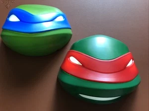 Set Of 2 Teenage Mutant Ninja Turtle Plastic Kids Room Deco Wall Sconce Lights - Picture 1 of 13