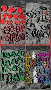 Ausstechformen Konvolut Weihnachten Ostern Metall 100 Stück Rot Grün Urlaub - Bild 1 von 5