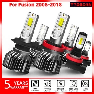 H7+H11+H11 LED Headlight Fog Light Bulbs Combo Kits For Ford Fusion 2006-2018 - Picture 1 of 12