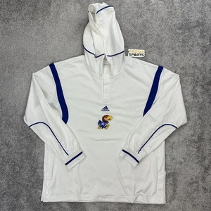 Kansas Jayhawks PE Basketball Shooting Shirt Mens XL White Adidas Team Issued - Picture 1 of 12