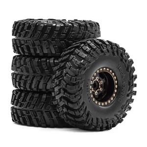 Llantas y neumáticos Beadlock de latón de 1,0"" para axial de coche de radiocontrol SCX24 1/18 TRX4M 1/24 - Imagen 1 de 10