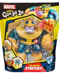 Marvel Supagoo Pack - Heroes of Goo Jit Zu Super Stretchy Large 8" Thanos! New - Foto 1 di 4