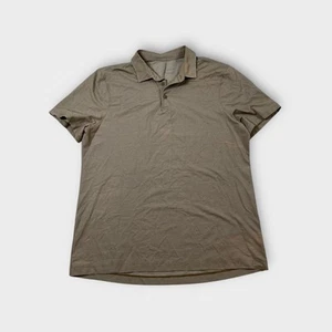 Brown Lululemon Casual Short Sleeve Polo Shirt Men's XL - Picture 1 of 10