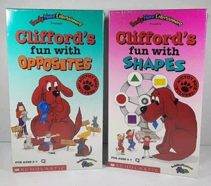 Clifford's Fun With Opposites; Shapes (VHSs, 1992) f.h.e- Scholastic- Brand New! - Picture 1 of 9