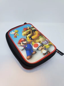 Nintendo Super Mario 3DS 8 Game & Console Zip Carrying Case Mario & Bowser - Picture 1 of 6