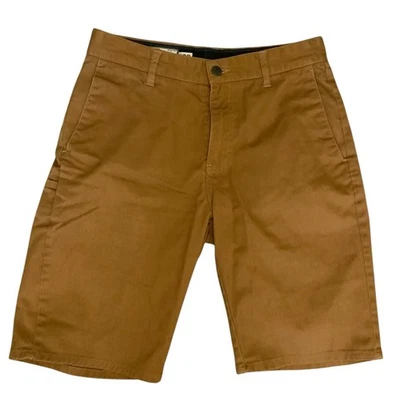 Volcom Shorts Mens 28 Camel Outdoors Chino Flat Front Skateboarding Adult - Image 1 of 4