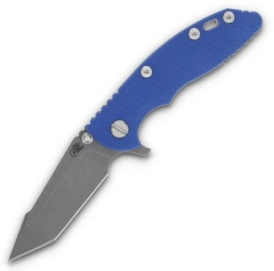 Hinderer XM-18 3.0″ Harpoon Tanto - Blue G10, Working Finish Ti - NEW - Image 1 of 2