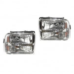 For Ford Excursion 2005 Headlight Assembly Driver and Passenger Side, Pair - Picture 1 of 6