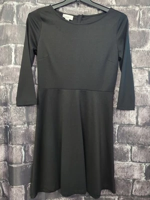 Jaclyn Smith коллекции размер M черный колена платье 3/4 рукав плиссированные EUC! - Изображение 1 из 4