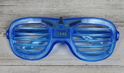 MEZCLADOR Gafas con Luz LED Azul Intermitente Color Fiesta Favor 1 Par Foto 1 de 4
