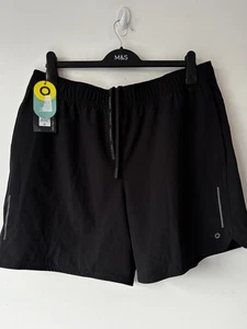 M&S Mens Gym Shorts Goodmove Sport Shorts Black 39 41 " XL Go Train - Picture 1 of 10