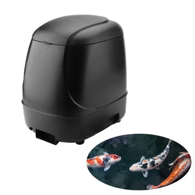 Автоматическая рыбная кормушка 10 л диспенсер корма для пруда рыбы таймер садовый уличный черный - Изображение 1 из 4