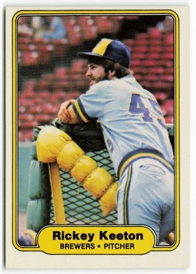 1982 Rickey Keeton Fleer Rookie - Milwaukee Brewers - Image 1 of 2