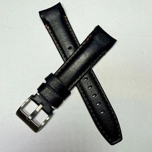 20mm BLACK Italian leather fitted Strap Rolex Submariner GMT Explorer BROWN - Foto 1 di 9