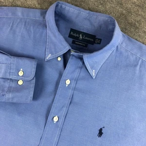 Ralph Lauren Yarmouth Oxford Shirt Mens 16.5 34/35 Blue Cotton Button Down - Picture 1 of 11