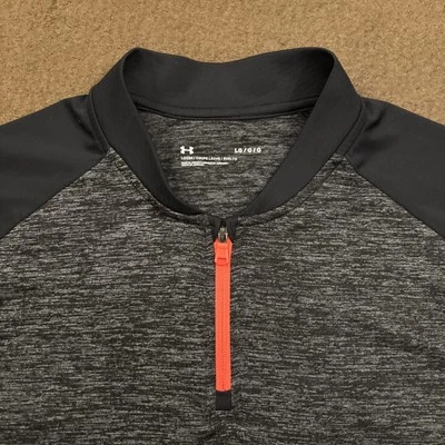 UNDER ARMOUR Mens Black Blade Collar Tech 2.0 1/4 Zip Performance Pullover Large - Image 1 of 4
