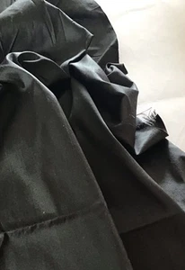 100% SILK LAURA ASHLEY DUPION CHARCOAL GREY/BOTTLE GREEN? 46 CMS. X 79 CMS. - Picture 1 of 7