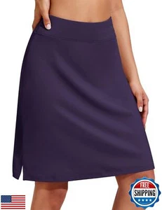 COOrun Women's Golf Skorts High Waisted Tennis Skirts Skorts with Shorts Knee - Picture 1 of 5