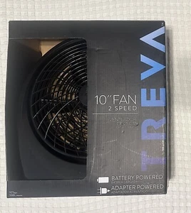 O2COOL Treva Fan 10inch Battery or Electric Operated Indoor Outdoor Portable Fan - Picture 1 of 6