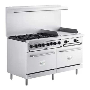 Liquid Propane 6 Burner 60" Range with 24" Griddle & 2 Standard Ovens - 280K BTU - Picture 1 of 4