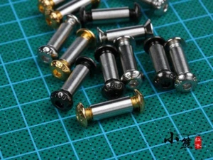 4er Set M4 x 6/8 mm Messing Deko Schrauben Muttern zum Selbermachen Klappmesser Griff - Bild 1 von 9