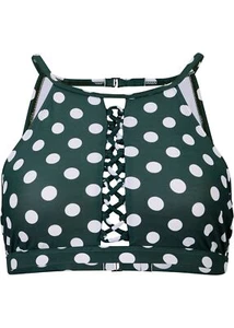 Top de bikini Bustier talla 46 blanco oliva parte superior de bikini sujetador de baño nuevo - Imagen 1 de 1