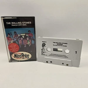 THE ROLLING STONES - REWIND: 1971-1984 - UK CASSETTE TAPE - With Hype Sticker - Picture 1 of 8