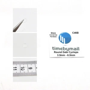 ROUND DATE CYCLOPS Magnifying Lens Bubble for Flat Watch Glass Crystal 3mm - 7mm - Picture 1 of 4