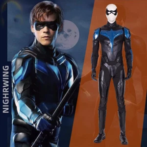 DC Comics Titans Season 3 Nightwing Cosplay Custome Outfits With Boots Set Lot - Picture 1 of 8