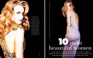 1991 Torkil Gudnason Claudia Schiffer moda 4 páginas editorial revista - Imagen 1 de 2