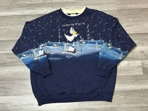 Vintage 90s Artisans Sunschein Sweater Winter Angel Wrap Around Snow Size XL - Bild 1 von 10