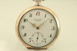 1916 Omega Red 12th Vintage Swiss Pocket Watch John Eriksson Sollefteå Signature - Picture 1 of 5