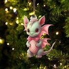 1 pièce de décorations suspendues créatives Noël acrylique mignonnes bébé dragon Noël
