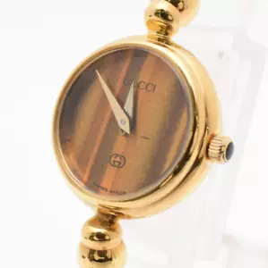 ▶️RARE【N MINT】 Vintage GUCCI 2700.2.L Gold Bangle Quartz Ladies Watch JAPAN - Picture 1 of 13