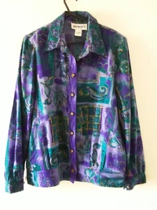 Vintage Damart Jacket Womens Size 10 Jacket Long Sleeve Button Shoulder Pads - Picture 1 of 12