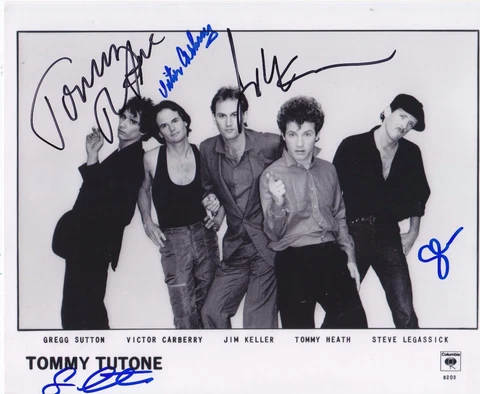 Tommy Tutone signed photo entire band early 80s super rare 867-5309 Cover