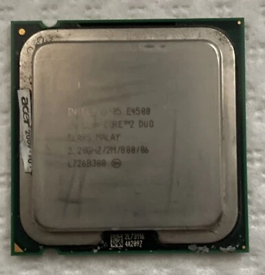 CPU Processore Intel(R) Core 2 Duo E4500 (SLA95) 2,20GHz / 2MB 2C 2T socket 775 - Immagine 1 di 2
