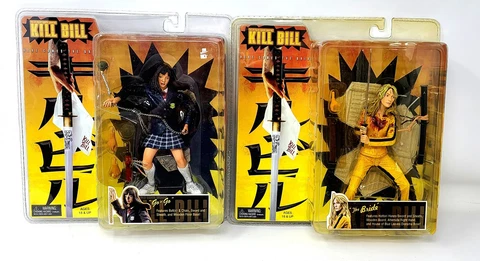 Lot Of 2 KILL BILL Series 1 Neca Reel Toys "THE BRIDE & GO-GO" 2004 Cover