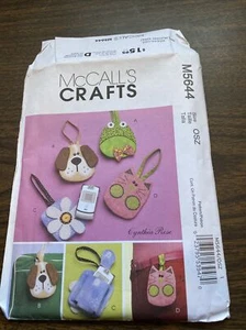 McCalls Crafts Pattern M5644 CELL PHONE CASE 4 styles Dog Cat Frog Flower UNCUT - Picture 1 of 2