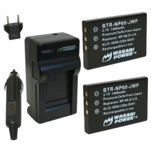 Wasabi Power Battery (2-Pack) and Charger for Fujifilm NP-60 - Picture 1 of 3