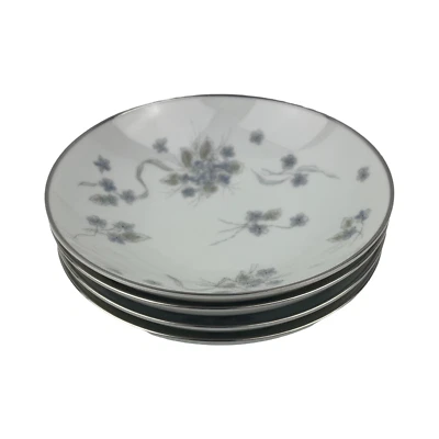 Lote de 4 tigelas de frutas Noritake Suzette vintage 5803 floral lavanda 5 1/2" Japão - Imagem 1 de 4