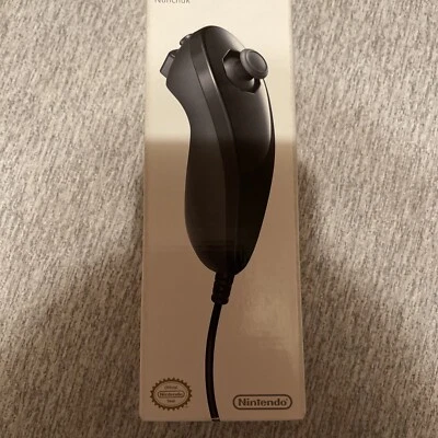 Nintendo Wii Genuine OEM BLACK Nunchuk Controller Brand New Factory Sealed - Image 1 of 4