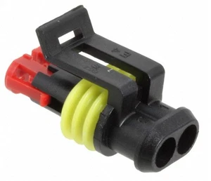 HOUSING CONNECTOR SUPERSEAL MALE 2 WAY SEALED TYCO 282080-1 PRICE FOR 1 PIECE - Picture 1 of 1