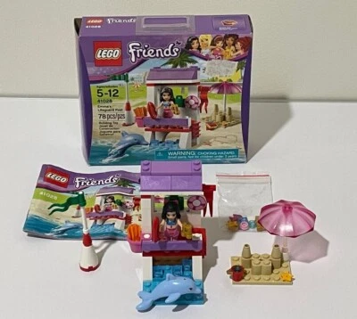 Retired ©2014 LEGO 41028 Friends Emma's Lifeguard Post 100% Complete + Extras Foto 1 de 4